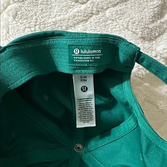 lululemon Kelly Green White Embroidered Logo Cotton Hat Athletic Cap main image 10